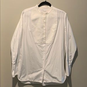 Everlane Japanese Oxford Bib Shirt, 10, White